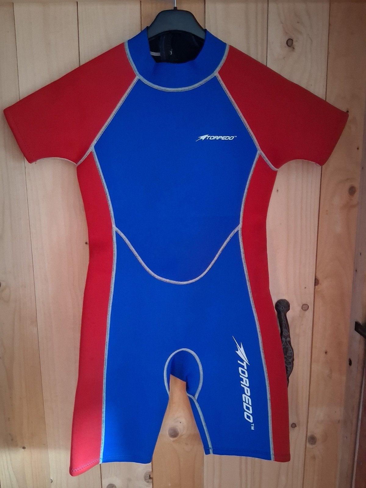 Torpedo wetsuit voor kinderen - Blauw/Rood - Maat M, Torpedo, Overige typen, Blauw, Ophalen of Verzenden