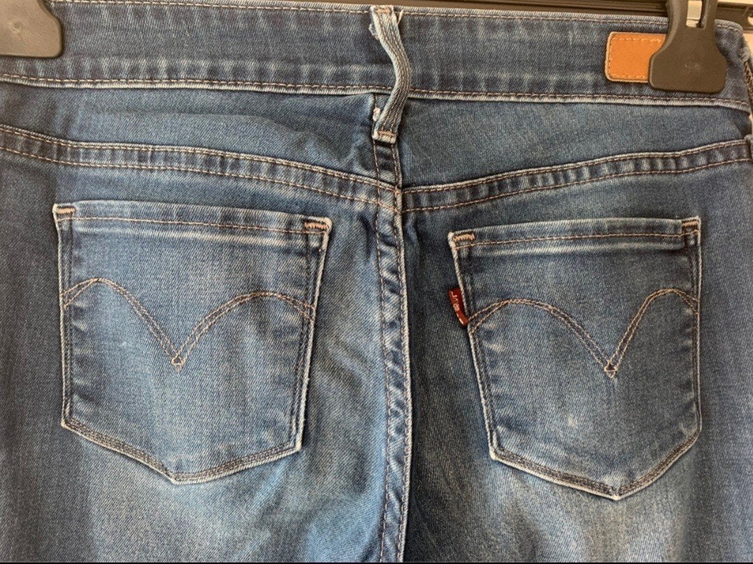 Levi's Slight Curve Mid Rise Skinny Jeans - Maat 24, Blauw, Ophalen of Verzenden, W27 (confectie 34) of kleiner, Gedragen