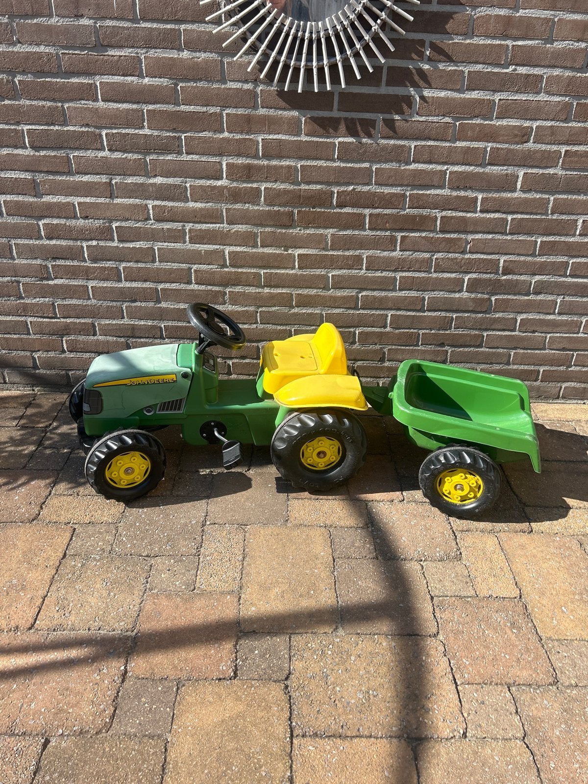 John Deere traptractor met aanhanger, Ophalen, Gebruikt, Trapvoertuig