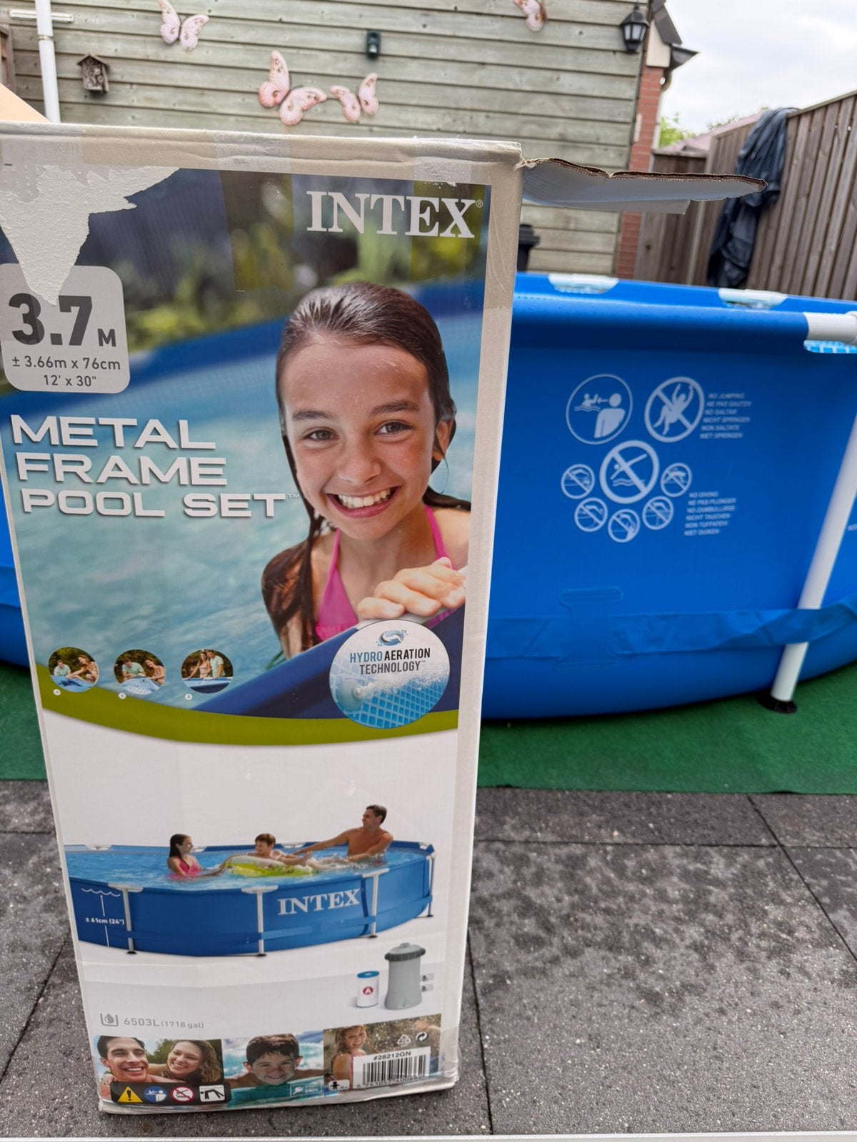 Intex zwembad, Ophalen, Minder dan 80 cm, Rond, 300 cm of meer