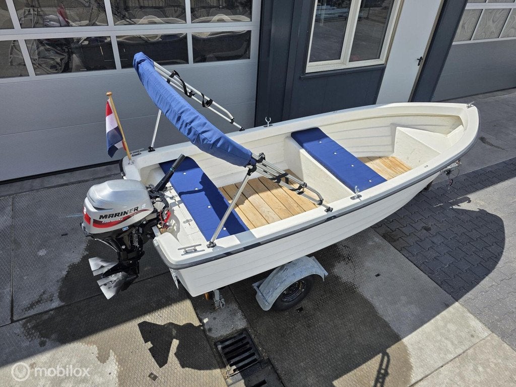 Wave Hunter 410 Mariner 8pk 4takt + Trailer, Gebruikt, Benzine, Tot 10 pk