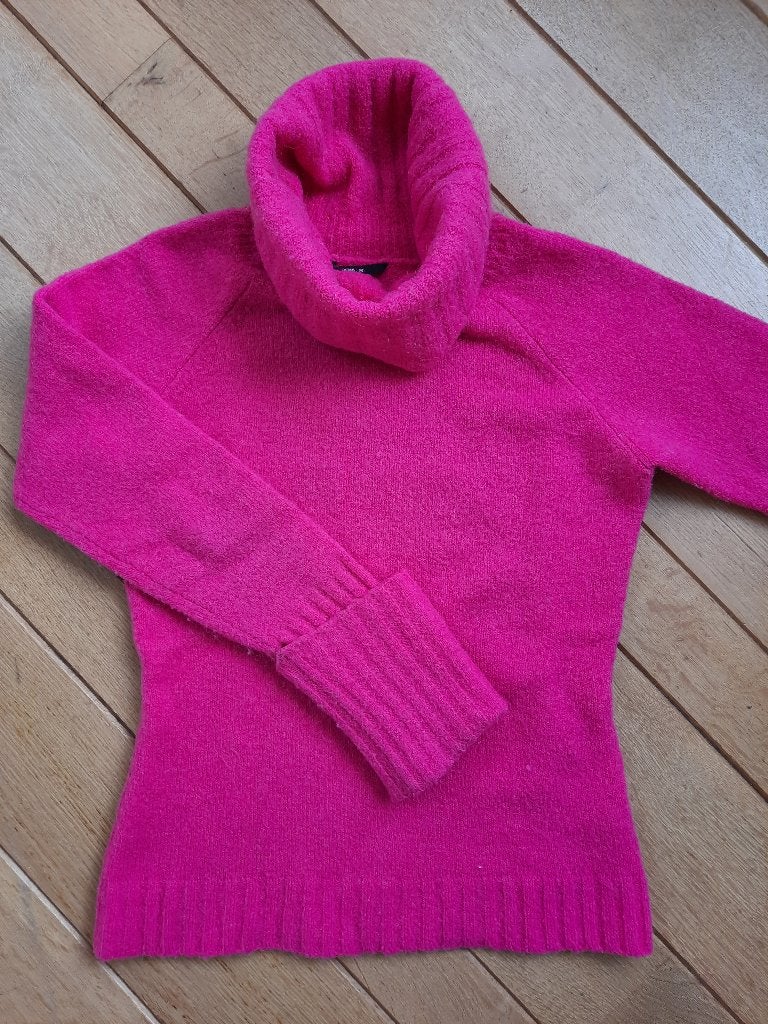 HEMA koltrui kol trui roze maat S, Maat 38/40 (M), Ophalen of Verzenden, Zo goed als nieuw, Roze