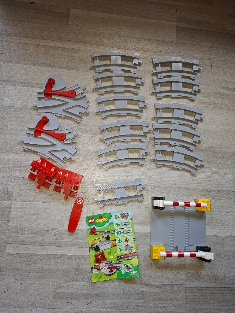 Duplo 10882 Treinrails en Overweg - Goede Staat, Ophalen, Gebruikt, Compleet, Duplo