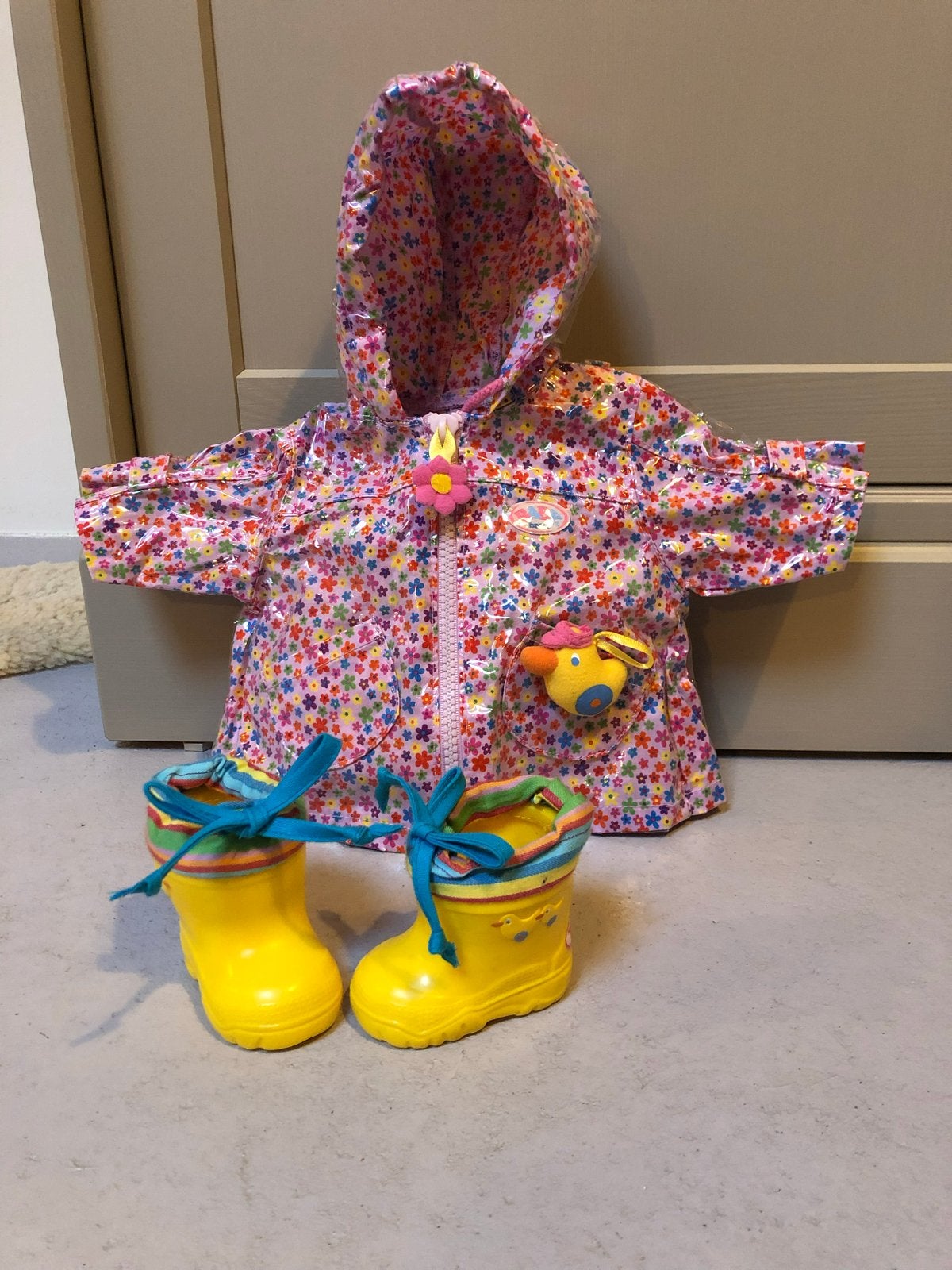 Baby Born regenjas en laarzen set, Verzenden, Zo goed als nieuw, Babypop
