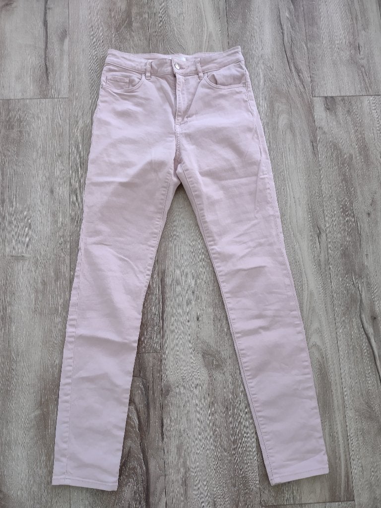 Prachtige lichtroze spijkerbroek van H&M, 36. Skinny jeans., H&M, Overige kleuren, Onb, Ophalen of Verzenden