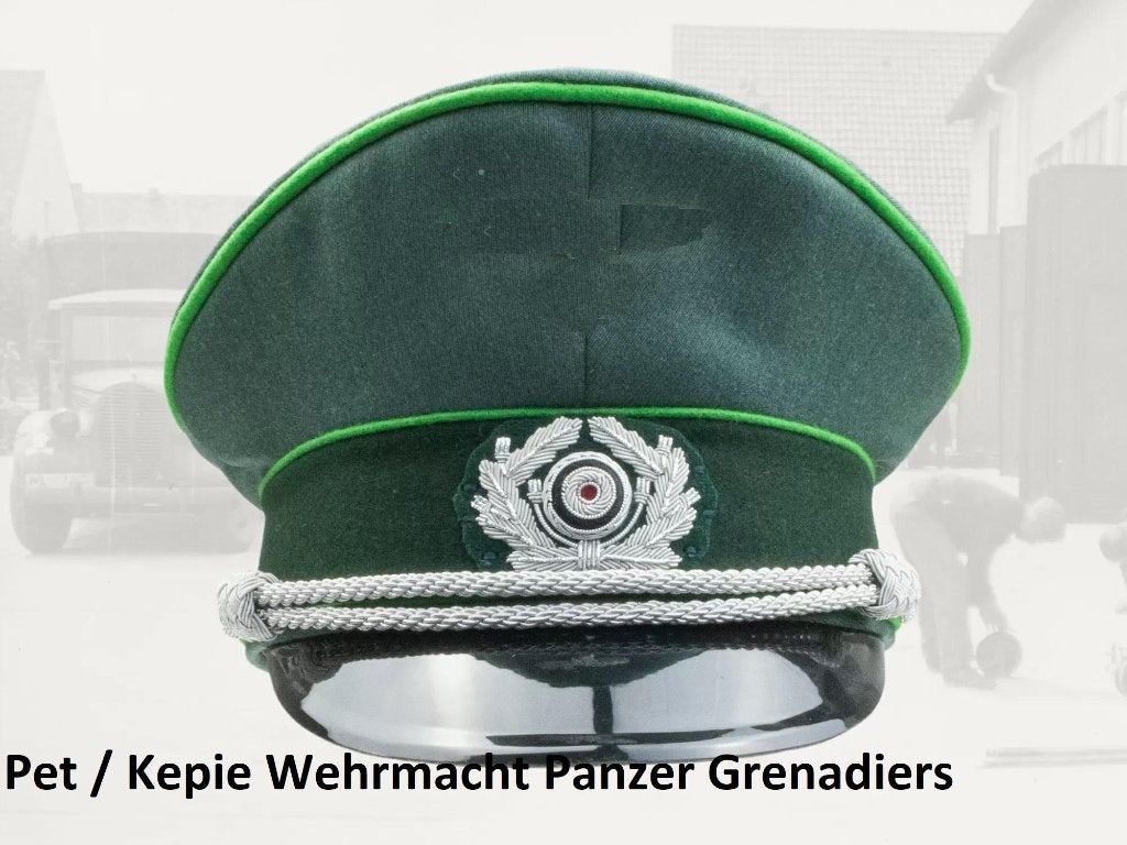 Pet,Kepie,Duitsland,Wehrmacht,Panzer,Grenadiers, Verzamelen, Verzenden, Landmacht, Duitsland, Helm of Baret