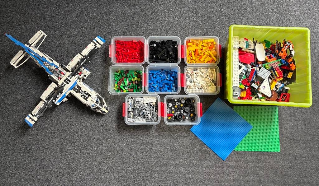 LEGO Grote verzameling o.a. Technic vliegtuig 42025, Ophalen, Zo goed als nieuw, Losse stenen, Lego