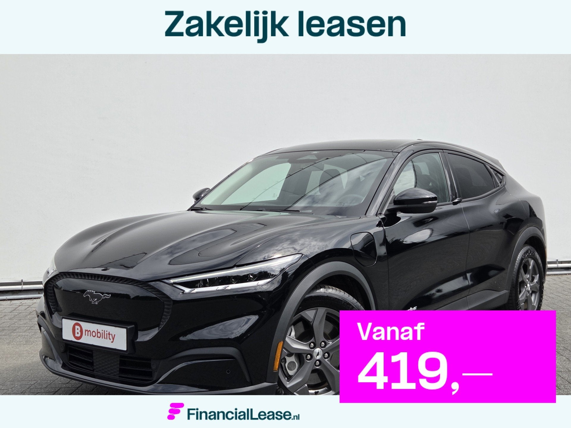 Ford Mustang Mach-E RWD 75 kWh SOH 98% Adaptive Cruise Contr, Gebruikt, 40 min, Zwart, 1944 kg