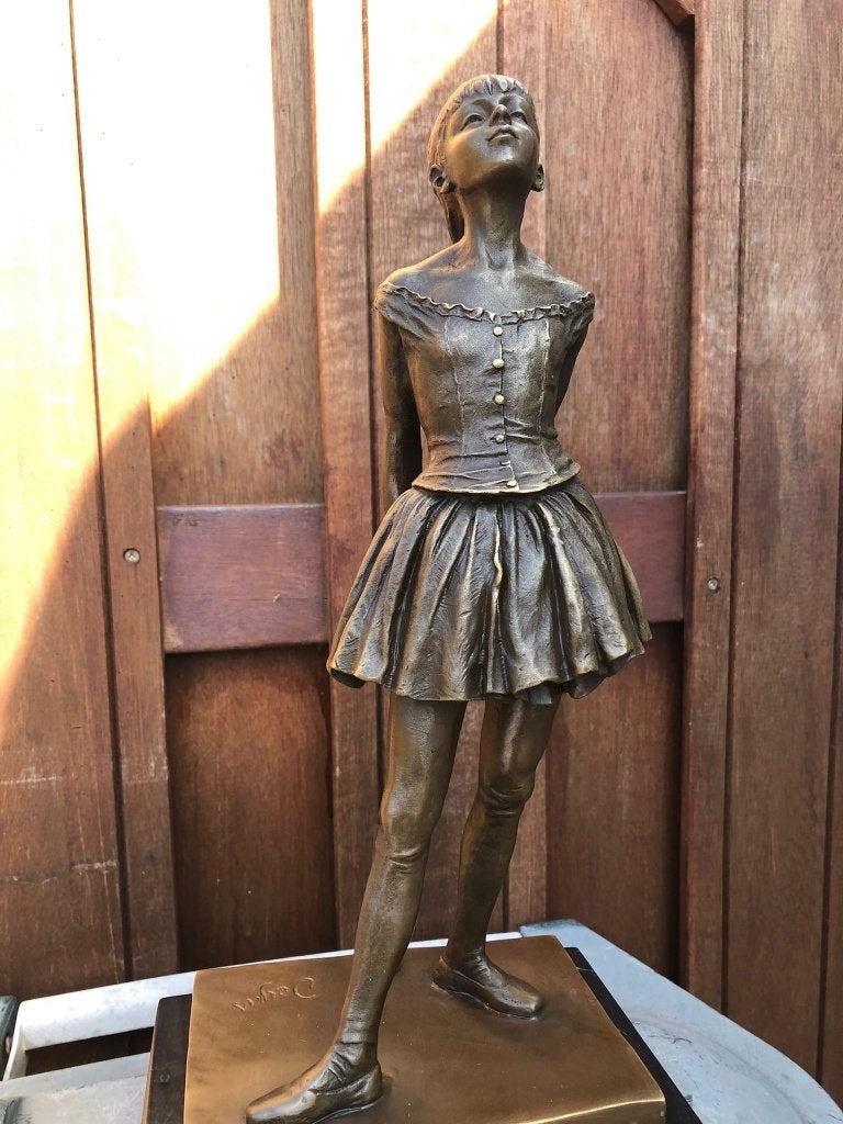 brons beeld ballerina meisje la danseuse de quatorze ans, Ophalen of Verzenden, Brons