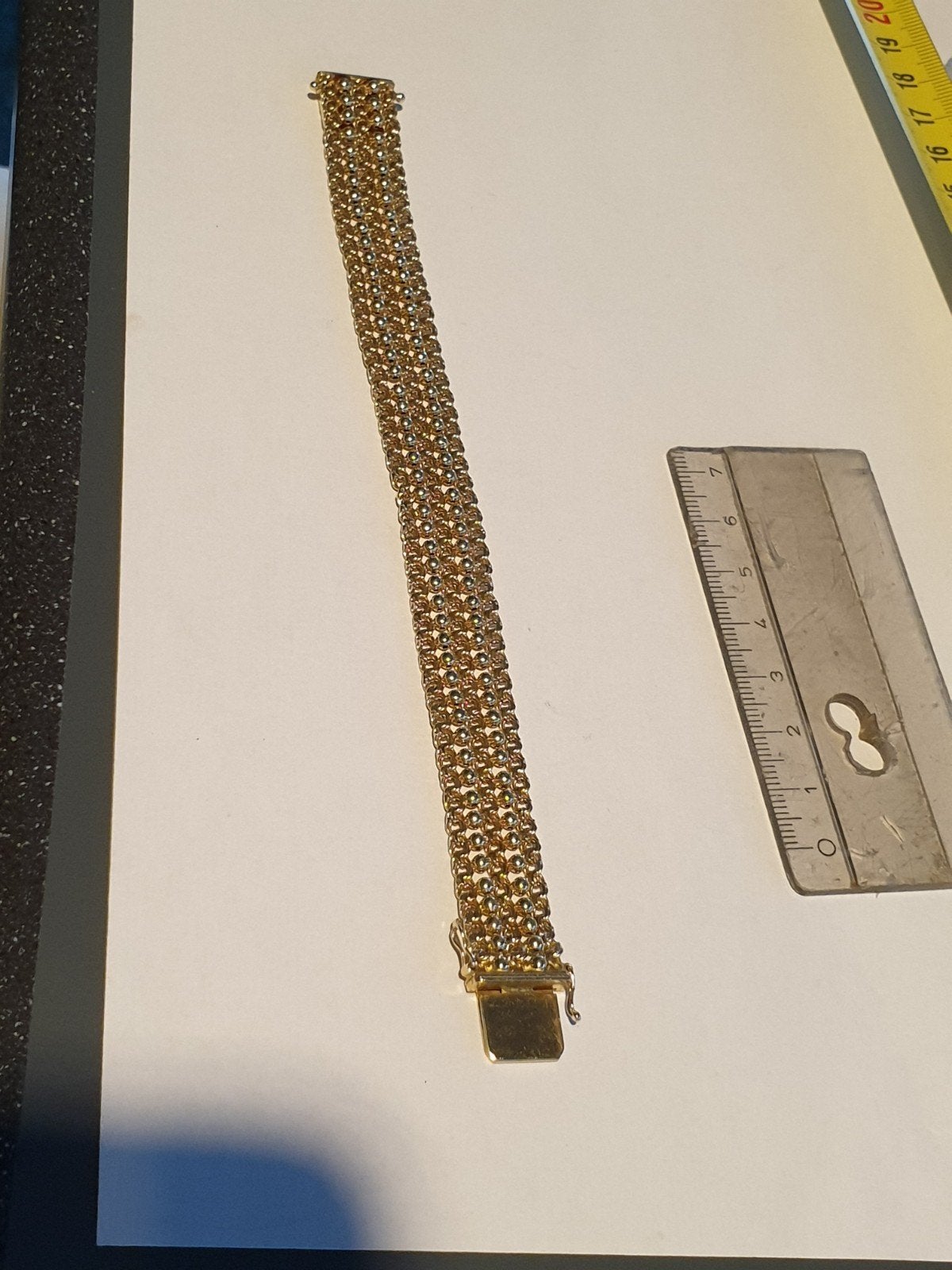 zeer fraaie 14 kt gouden armband van 19.66 gram (Z1), Ophalen of Verzenden, Zo goed als nieuw, Goud, Goud