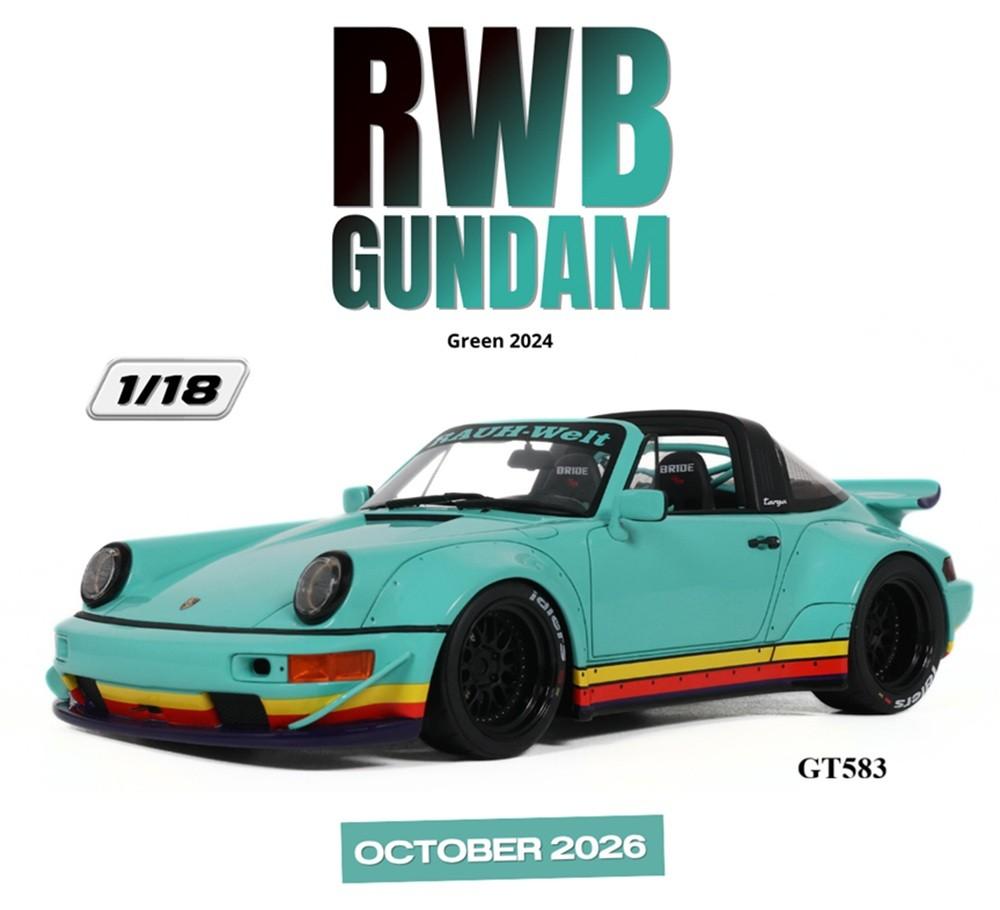 RWB Porsche Gundam GT Spirit 1/18 nieuw, Ophalen of Verzenden, Nieuw, Auto, Overige merken