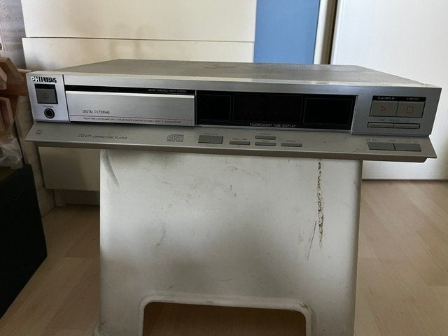 Vintage Philips CD471 CD-speler – Met TDA1541 DAC Chip, Ophalen of Verzenden, Enkel, Philips, Tiptoetsen