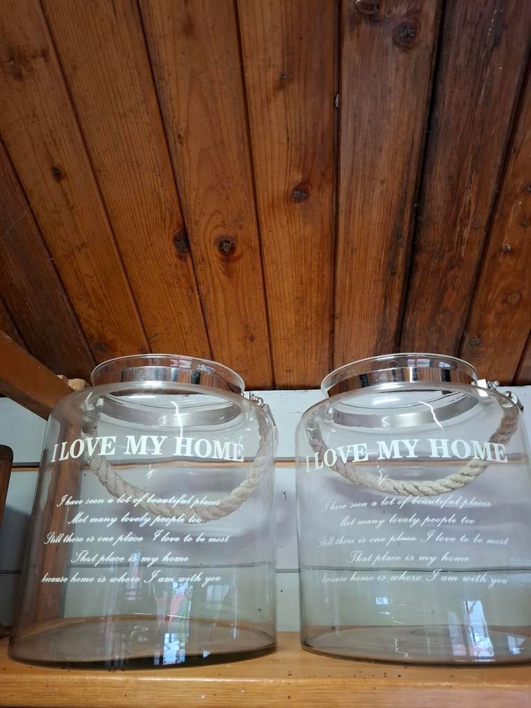 2 glazen bakken xxl, Ophalen, Zo goed als nieuw, Glas, Pot, Bus of Blik
