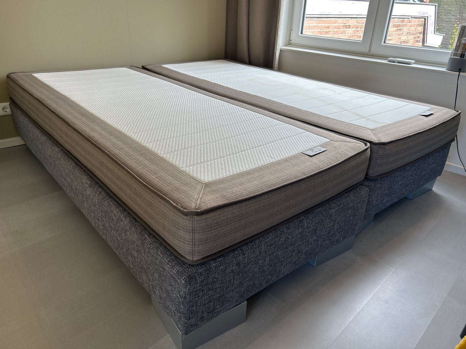 Auping Inizio matrassen 180x210 + onderstel boxspring, Ophalen, Gebruikt, Tweepersoons, 180 cm