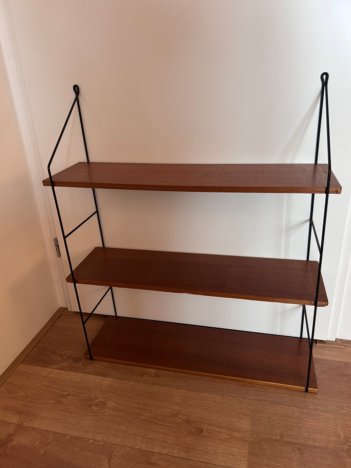Jaren 60 vintage wandrek teak, Ophalen, Gebruikt