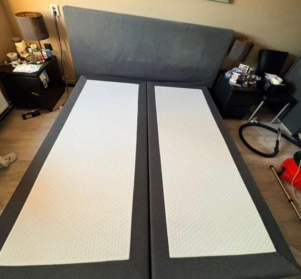Nette boxspring, Tweepersoons, Ophalen of Verzenden, Zo goed als nieuw, 180 cm