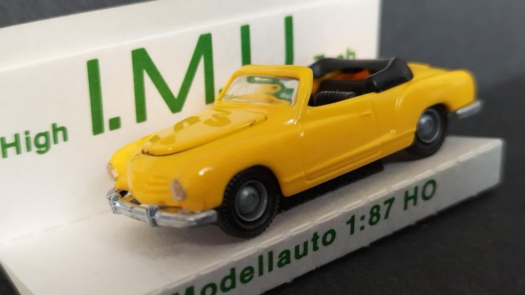Volkswagen VW Karmann Ghia Cabrio Geel 1:87 H0 imu Pol, Auto, Verzenden, ., Nieuw