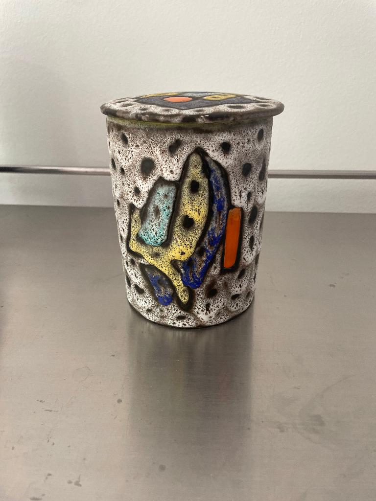 Marius Bessone Vallauris pot met deksel midcentury, Antiek en Kunst, Kunst | Designobjecten, Verzenden
