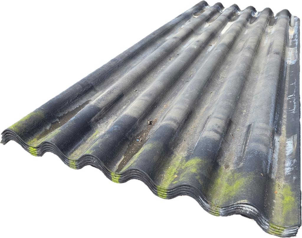 5 Vezelcement golfplaten 110x305 cm - nr: D23, Doe-het-zelf en Verbouw, Dakpannen en Dakbedekking, Ophalen, Overige materialen