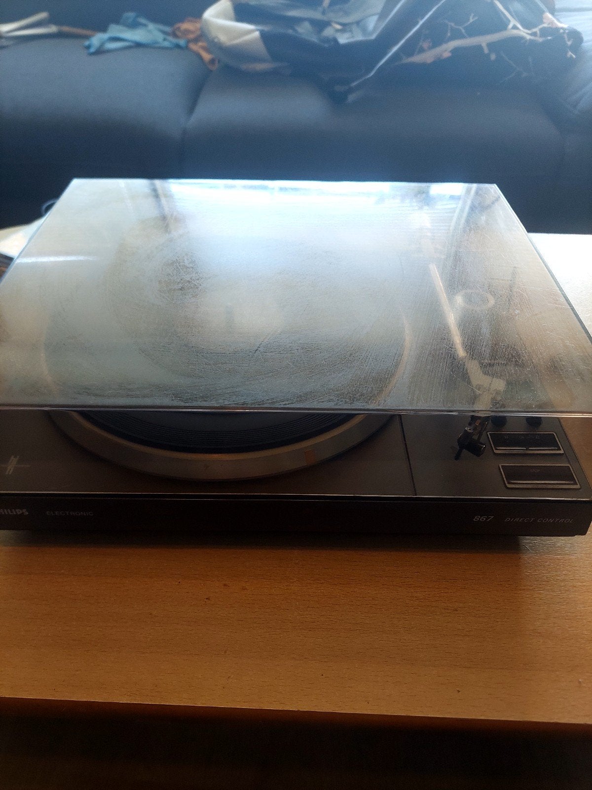 Philips Electronic 867 Direct Control Platenspeler, Philips, Gebruikt, Pitch-regelaar, Ophalen of Verzenden