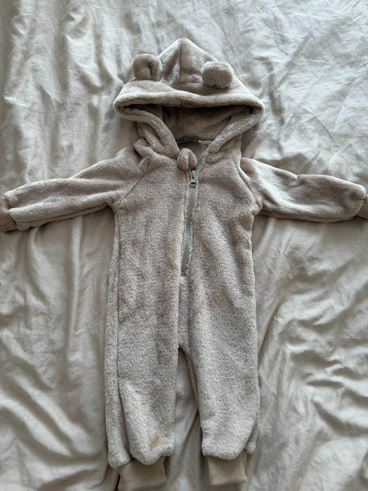 Bruine overall jasje 6mnd nieuw, Kinderen en Baby's, Ophalen, Zo goed als nieuw, Jongetje of Meisje, Jasje