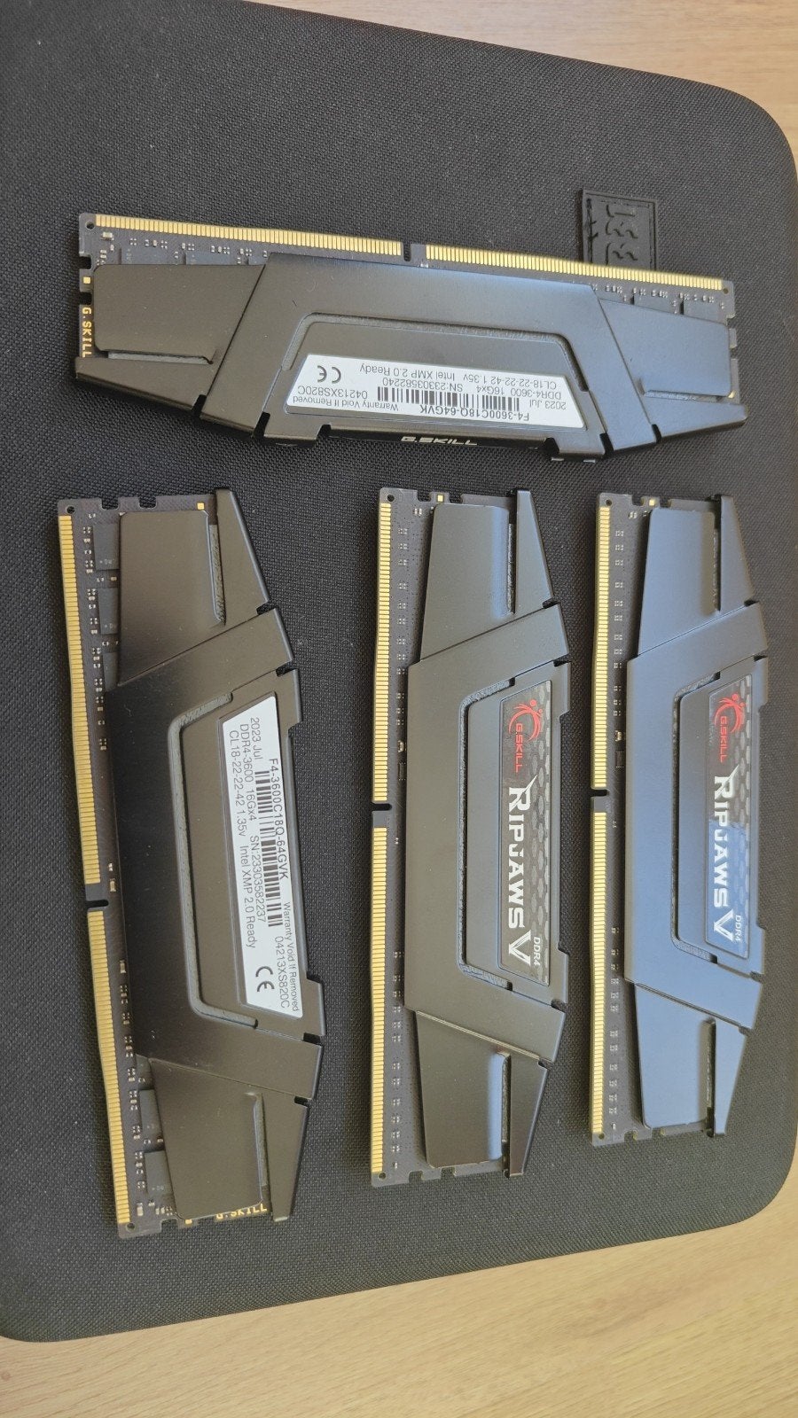 G.Skill Ripjaws V DDR4 RAM - 64GB (4x16GB) 3600MHz, Computers en Software, DDR4, Ophalen of Verzenden, Zo goed als nieuw, Desktop