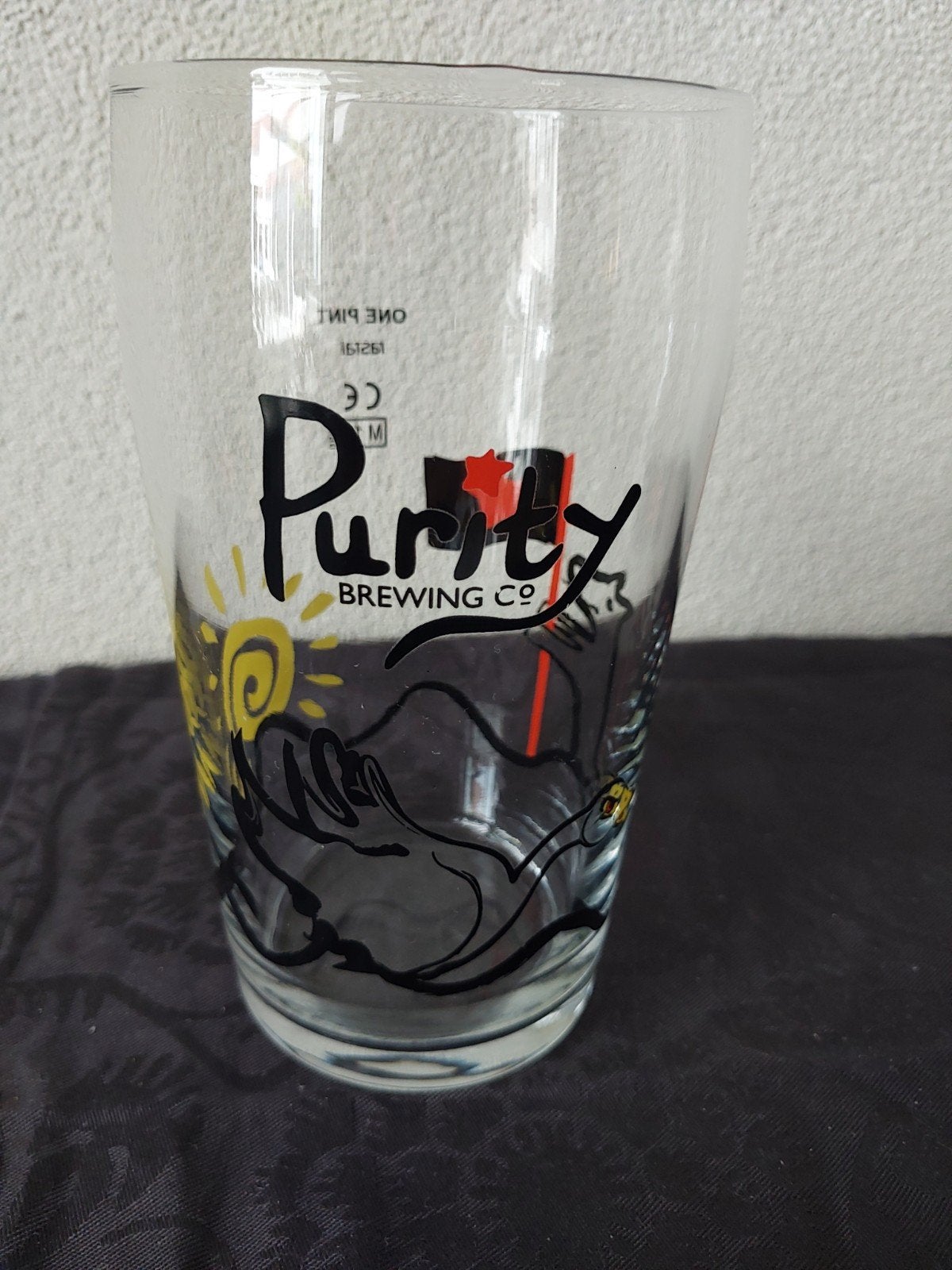 Pintglas Purity Brewing Co. - One Pint, Ophalen of Verzenden, Zo goed als nieuw, Glas of Glazen, Overige merken