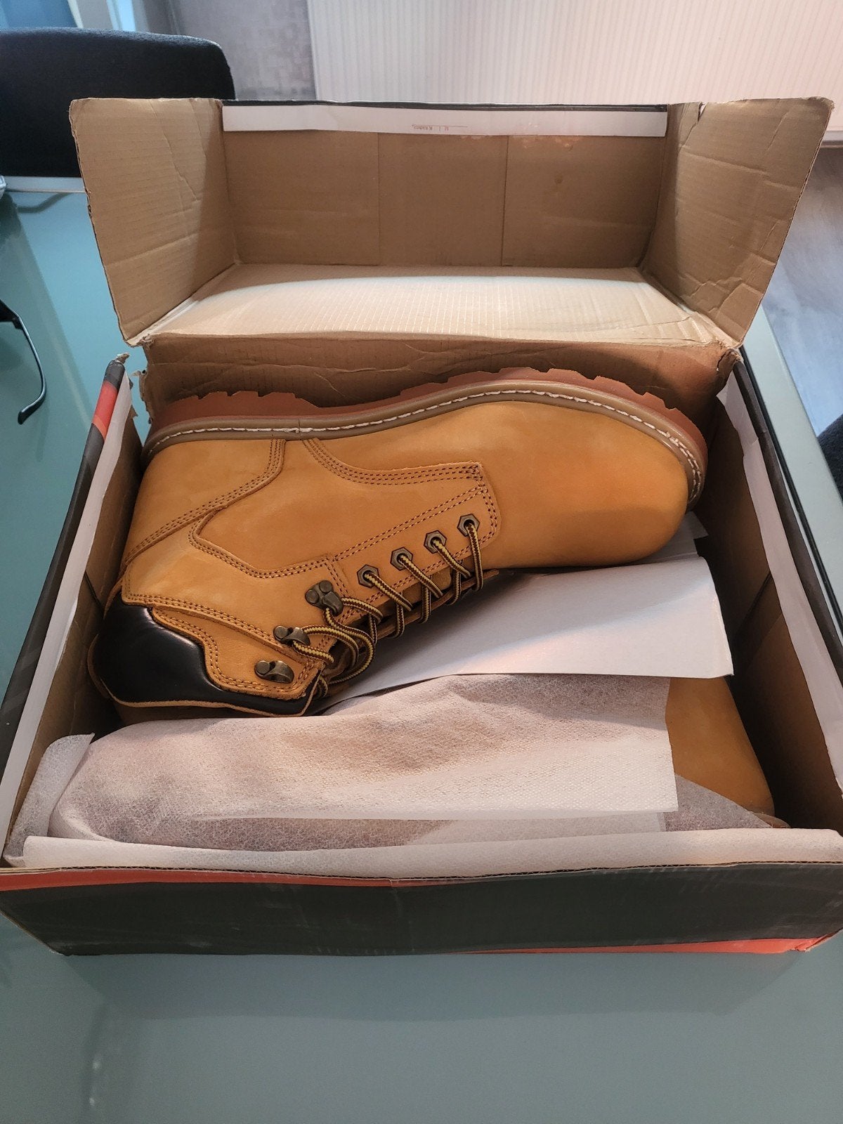 Safety shoes/ werk schoenen, Bruin, Nieuw, Ophalen of Verzenden, Werkschoenen
