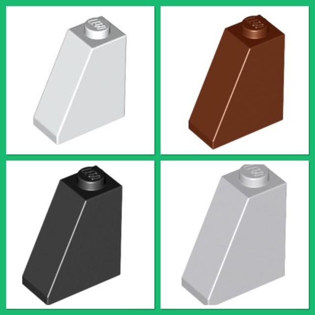 lego dakpan, schuin 2x1x2 in 4 kleuren, Ophalen of Verzenden, Nieuw, Losse stenen, Lego