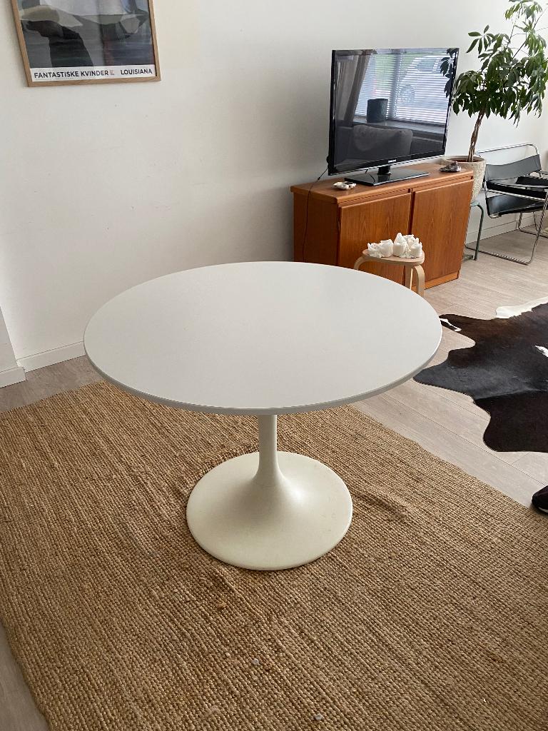 Ikea witte ronde tafel, Huis en Inrichting, Tafels | Eettafels, Ophalen, Overige materialen, 100 tot 150 cm, Rond