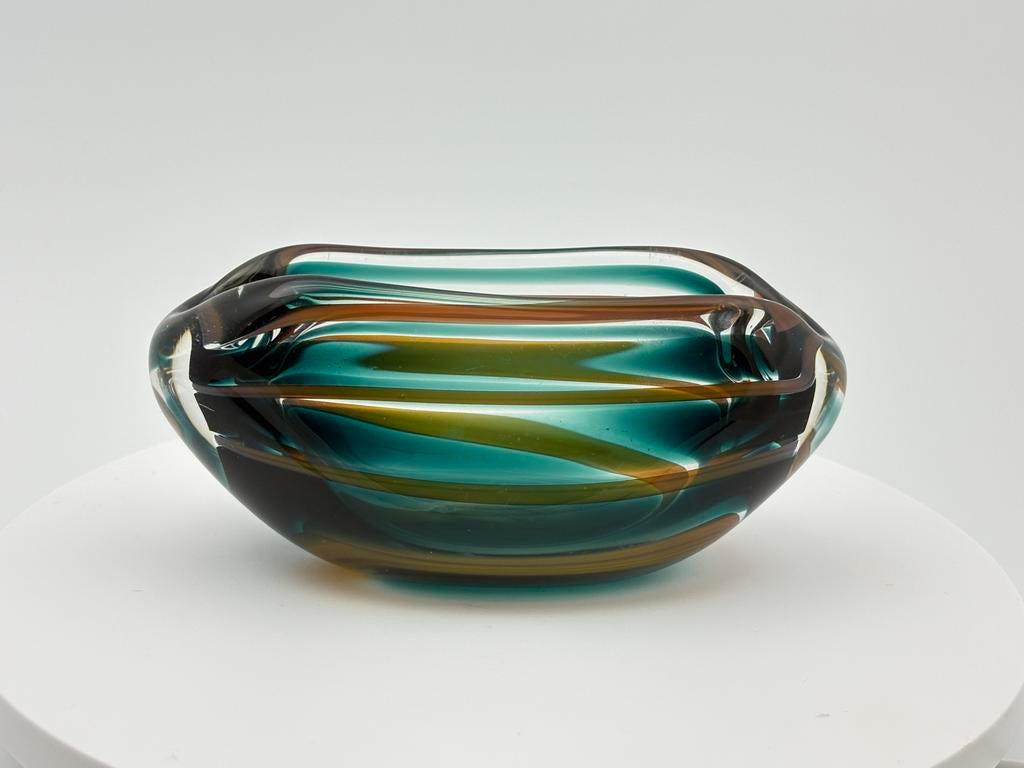 Meydam Serica Slingervaas Oranje Groen 1953, Ophalen of Verzenden