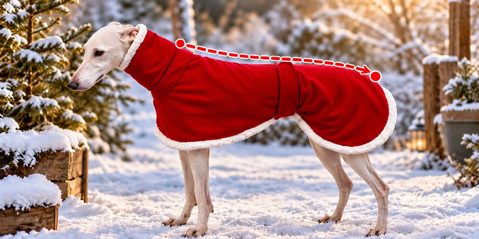 Windhonden kerst jas, Ophalen of Verzenden, Zo goed als nieuw, Hondenjas