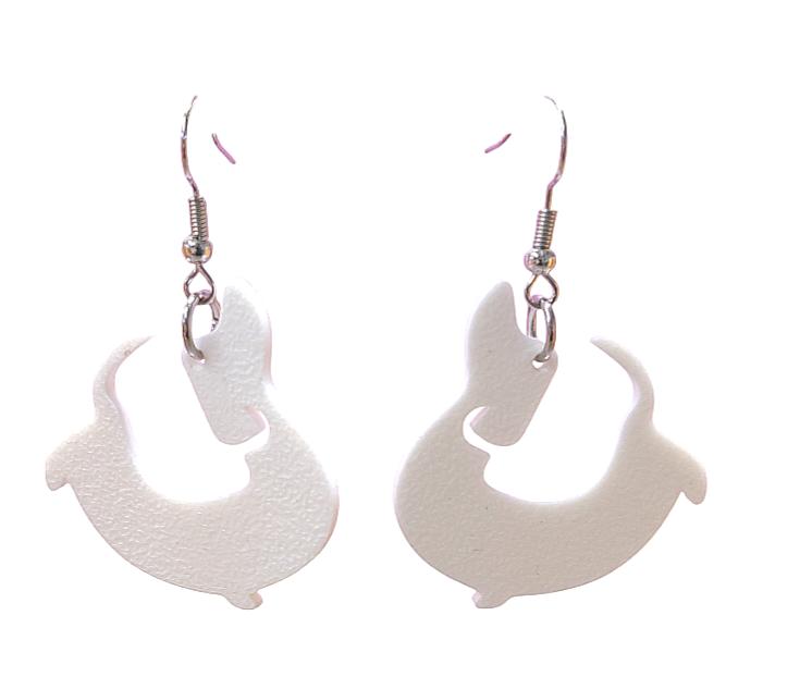 TECKEL oorbellen WIT super cute!!!!, Kinderen en Baby's, Kindermode-accessoires, Nieuw, Ophalen of Verzenden
