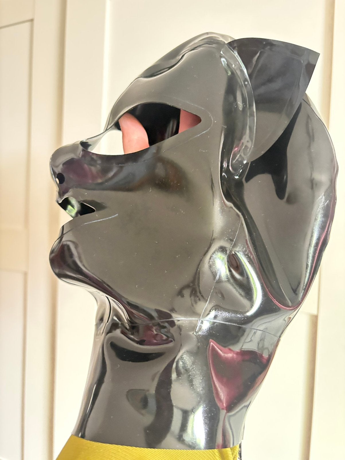 Latex hoor met katten oortjes, Verzenden, Zo goed als nieuw