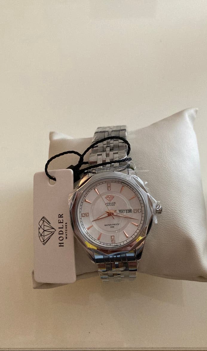 Dames hodler Genève silver horloge, Overige merken, Staal, Staal, Polshorloge