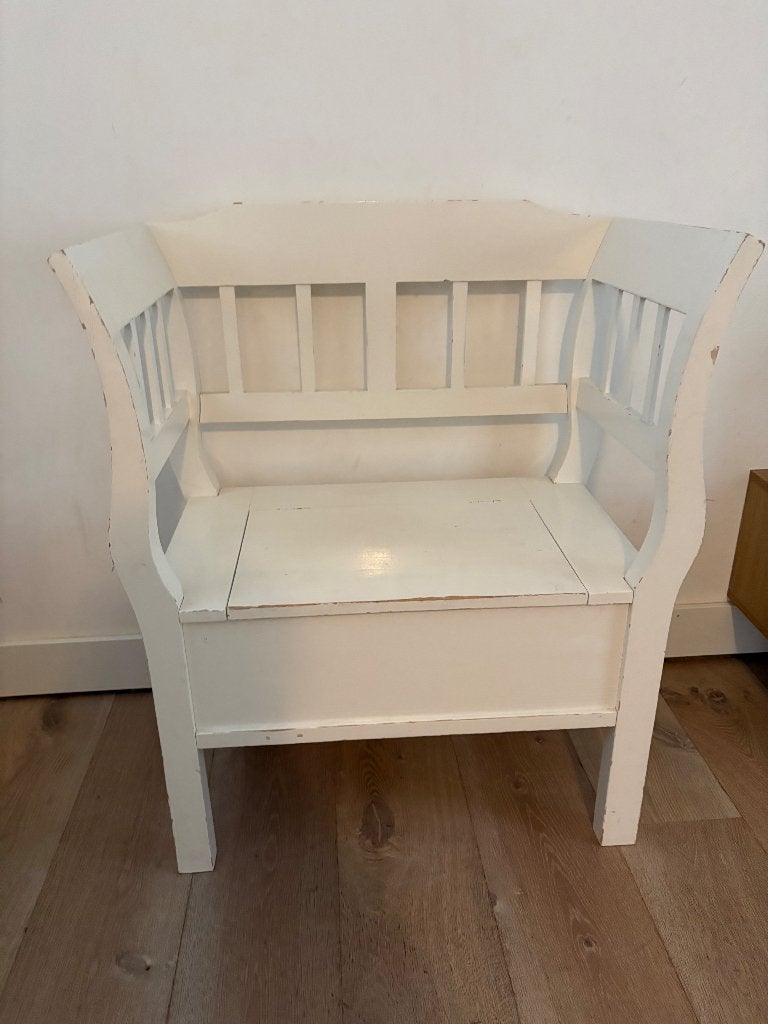 Houten bankje, Ophalen, Gebruikt, Wit, Vijf, Zes of meer stoelen