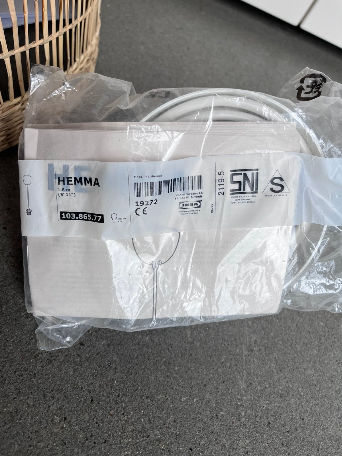 Ikea Torared lampenkap inclusief pendel, Ophalen of Verzenden, Nieuw
