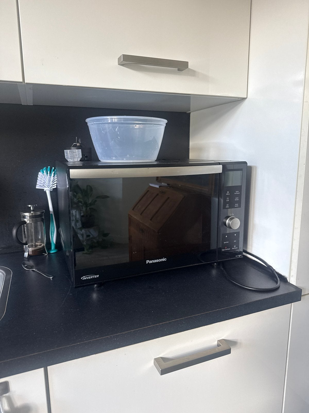 Panasonic Combimagnetron NN-DF38B - Zwart, Combimagnetron, Gebruikt, Grill, Ophalen of Verzenden