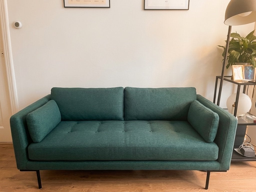 MADE Harlow 2,5-Sofa - Donkergroen (Darby Green), Ophalen, Zo goed als nieuw, 75 tot 100 cm, 150 tot 200 cm