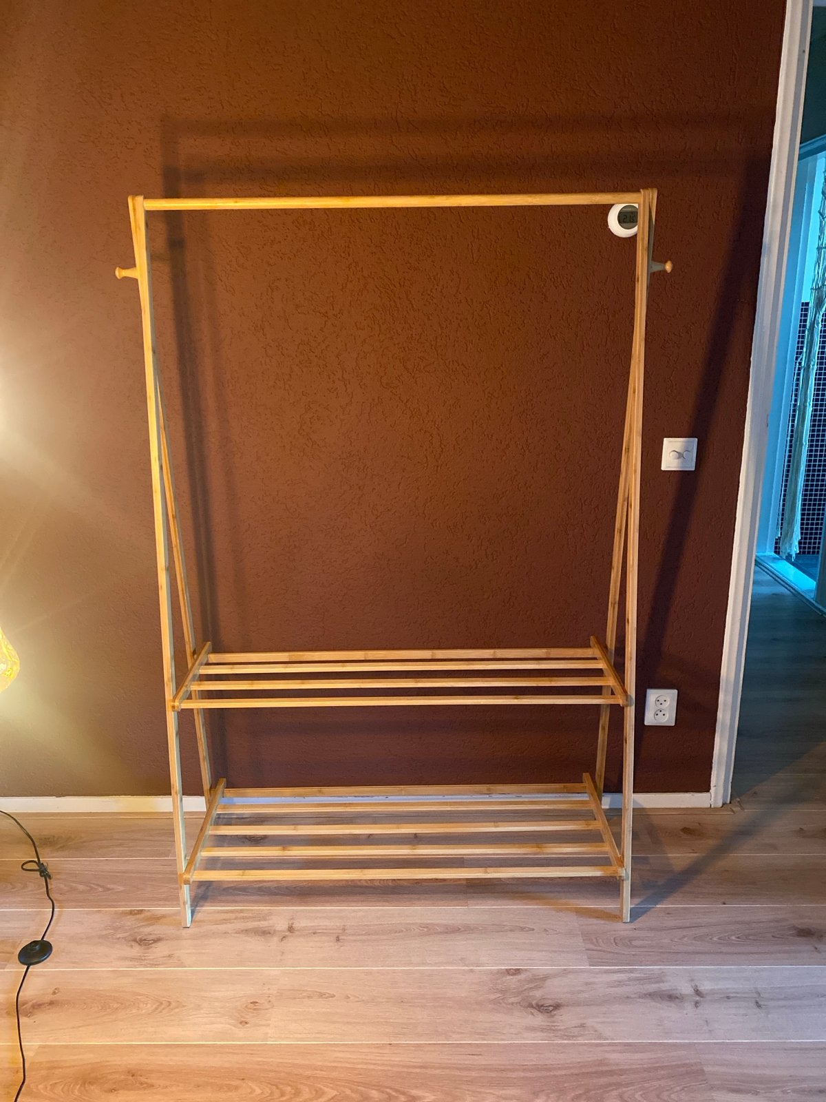 Houten kledingrek met planken -  nieuw, Ophalen, Overige typen, Zo goed als nieuw, 150 tot 200 cm