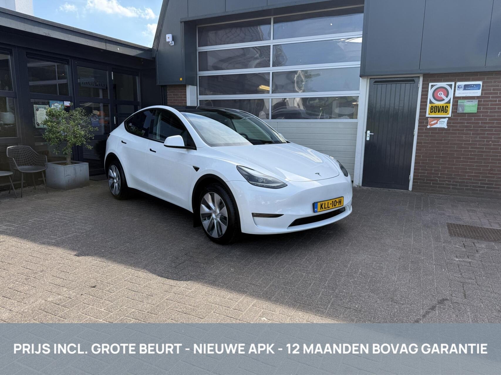 Tesla Model Y Long Range AWD 75 kWh SOH 91% WARMTEPOMP *ALL-, Auto's, Automaat, 12 maanden, Gebruikt, Wit