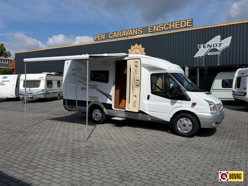 Hobby Van Exclusive 500 GFSC Uniek nette staat !!, Caravans en Kamperen, Reservewiel, Standaard zit, Luifel, Hobby