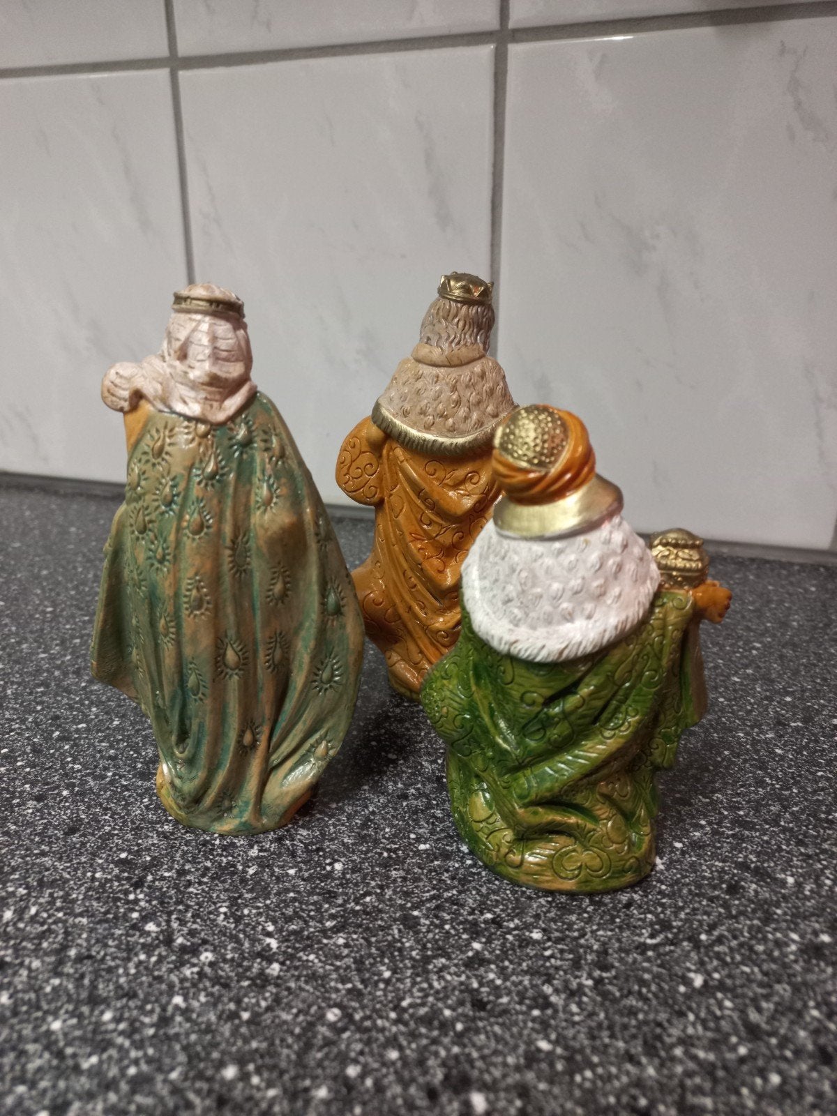 Vintage Italy kerststal figuren drie wijzen, Diversen, Onbekend, Ophalen of Verzenden, Zo goed als nieuw, Onbekend
