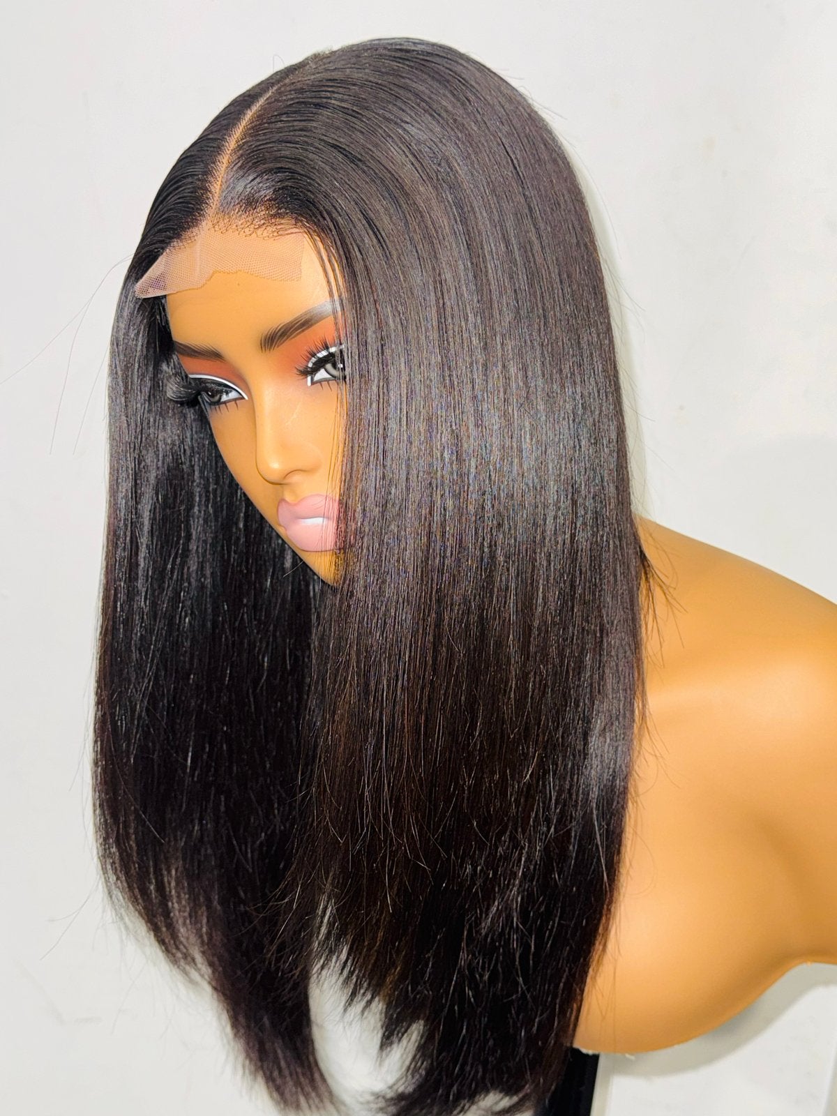 16 inch Bone Straight Pruik 100 % human Hair, Sieraden, Tassen en Uiterlijk, Uiterlijk | Haarverzorging, Ophalen of Verzenden