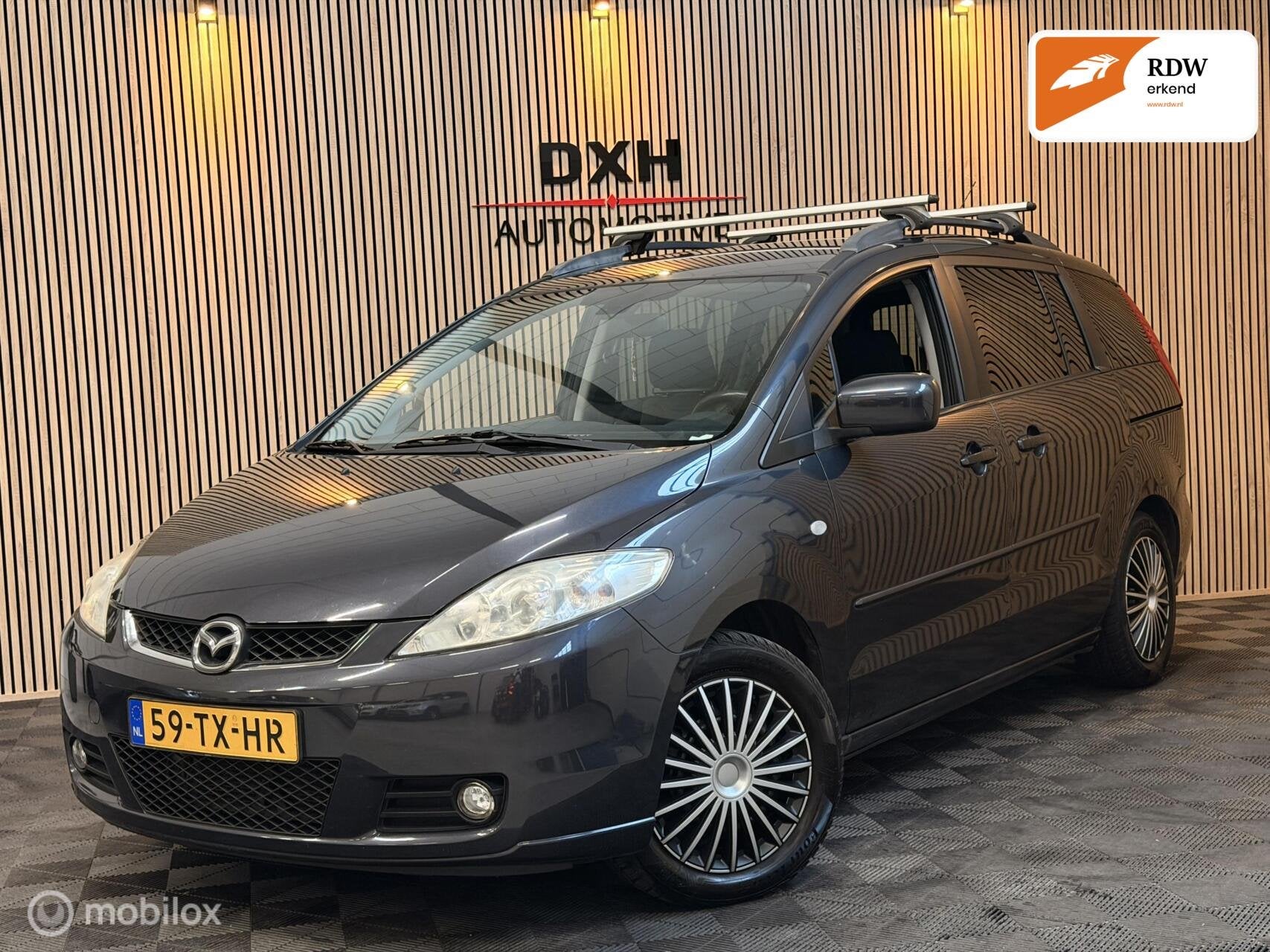 Mazda 5 1.8 Executive 7Persoons OrgNL 3eEIGNR APK-3/2027, Auto's, Verwarmde buitenspiegels, Stof, Gebruikt, 4 cilinders