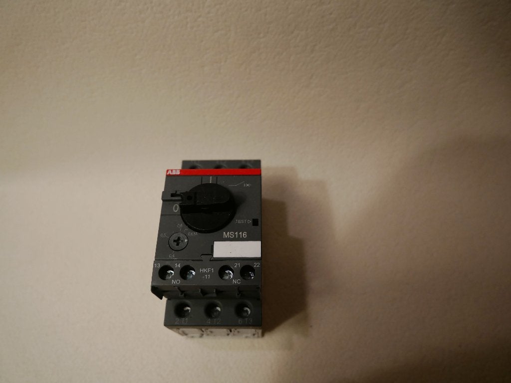 ABB MS116 0,4-0,63A Motorbeveiligingsschakelaar, Hobby en Vrije tijd, Ophalen of Verzenden, Gebruikt