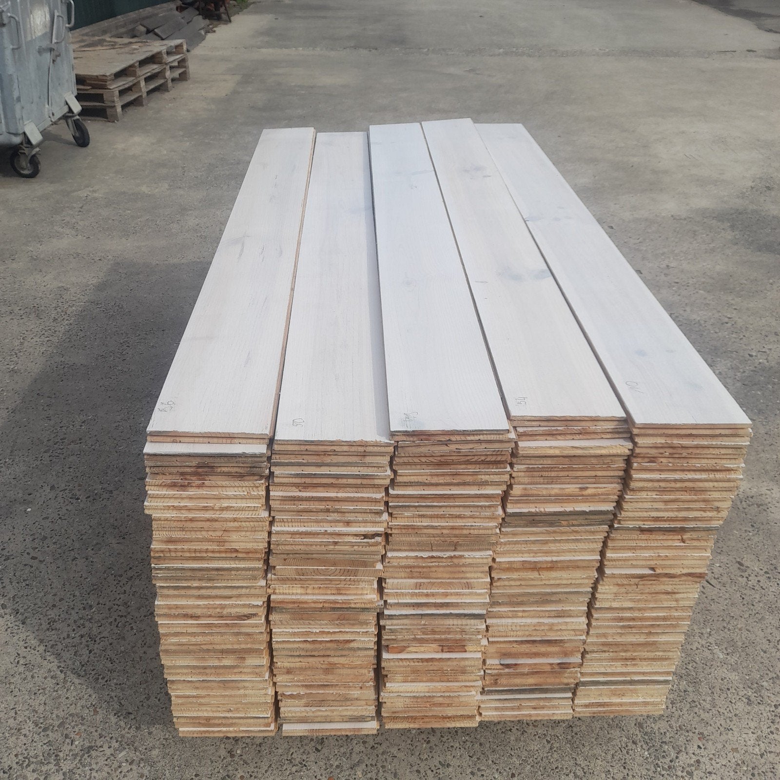 Massief grenen vloer 56 m2 houten vloerdelen 19 cm breed, Ophalen, Vloerdelen of -planken, 10 m² of meer, Nvt
