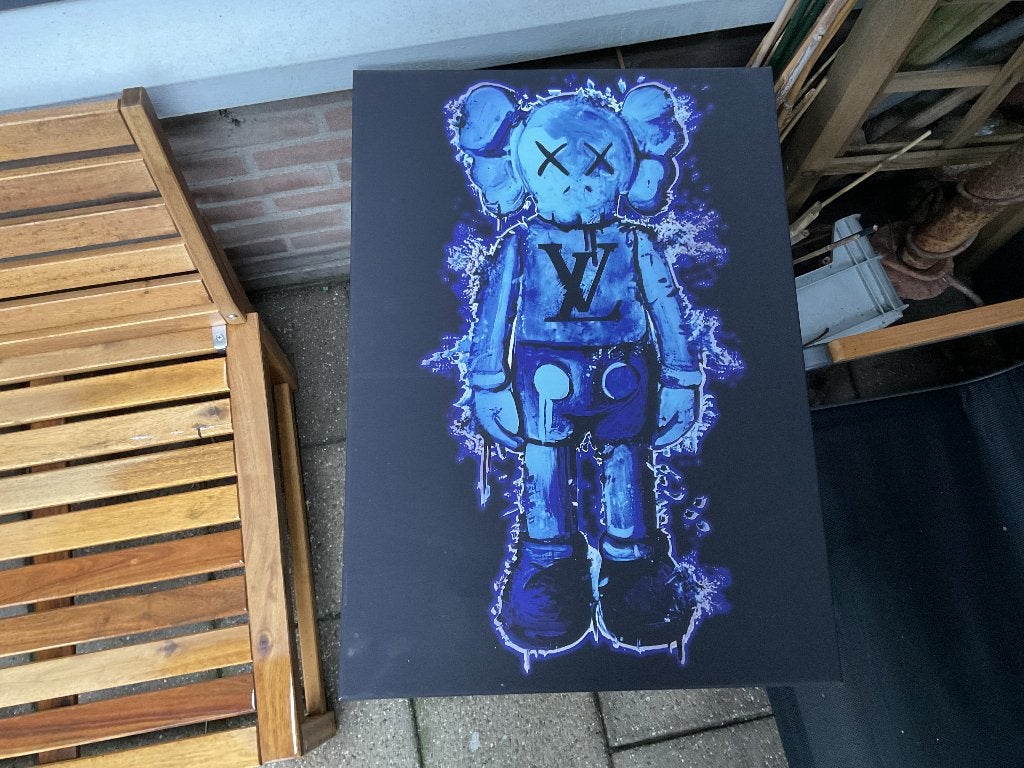 Kaws supreme Louis vuitton schilderijen, Huis en Inrichting, Ophalen of Verzenden, Minder dan 50 cm, Schilderij
