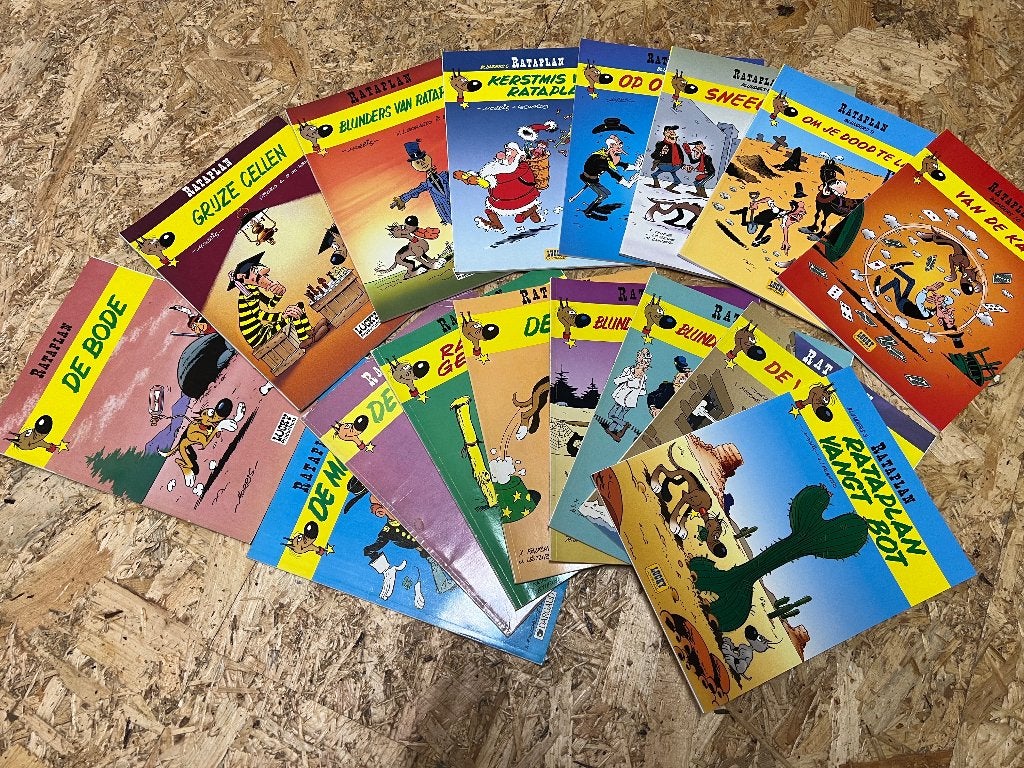 Rataplan serie 1 t/m 16 compleet en als nieuw, lastige serie, Boeken, Complete serie of reeks, Ophalen of Verzenden, Zo goed als nieuw
