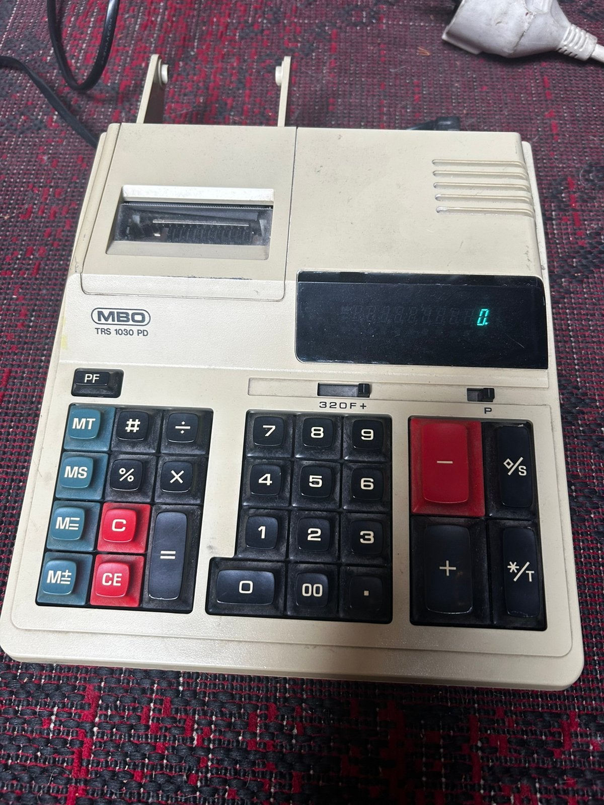 Vintage MBO TRS 1030 PD Rekenmachine met Printer (Werkend!), Ophalen of Verzenden, Grafische rekenmachine, Gebruikt